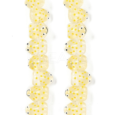 Transparent Glass Enamel Beads Strands GLAA-B021-05C-1
