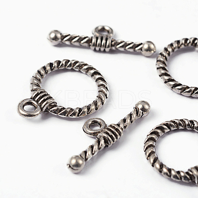 Tibetan Style Alloy Toggle Clasps LS-EA9138Y-NF-1