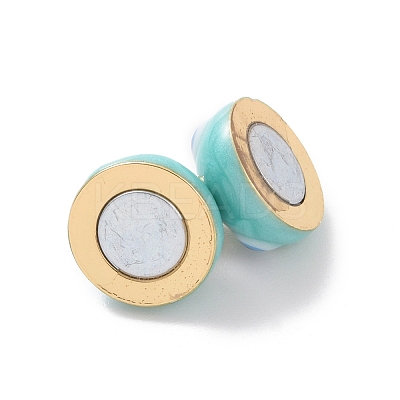 Brass Magnetic Clasps ZIRC-F136-10G-01-1