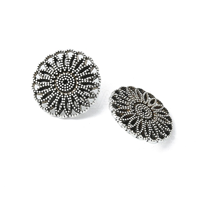 Tibetan Style Shank Buttons TIBE-R179-AS-LF-1