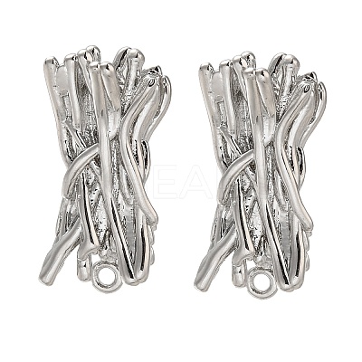 Brass Stud Earring Findings KK-U038-01P-1