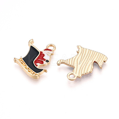 Golden Plated Alloy Enamel Pendants LS-X-ENAM-T009-88-RS-1