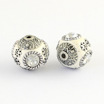 Handmade Indonesia Round Beads IPDL-R400-10-1