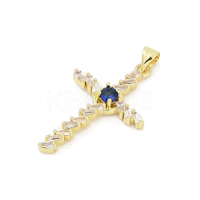 Brass Micro Pave Cubic Zirconia Pendants KK-D317-112G-1