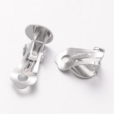 Brass Clip-on Earring Settings KK-H168-N-NF-1