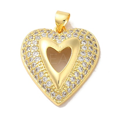 Mother's Day Brass Micro Pave Clear Cubic Zirconia Pendants FIND-Z041-20L-1