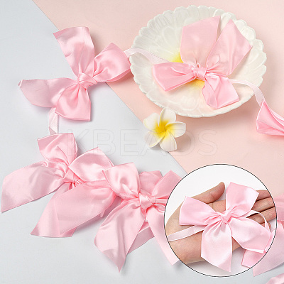 2Pcs Cloth Bowknot Hanging Banner for Christmas Tree Decoration AJEW-SP0002-82D-1