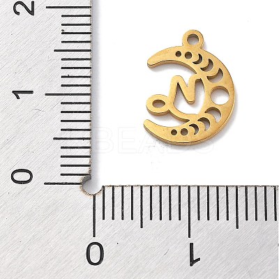Real 18K Gold Plated 304 Stainless Steel Pendants STAS-R003-02G-02-1