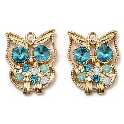 Golden Plated Alloy Pendants ALRI-L050-02G-01-1