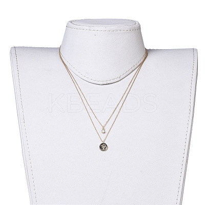 Brass Tiered Necklaces NJEW-JN02384-03-1