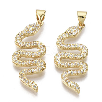 Brass Micro Pave Cubic Zirconia Pendants ZIRC-S067-038-NF-1