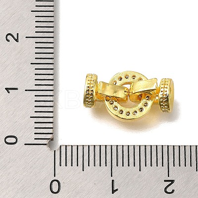 Rack Plating Ring Brass Micro Pave Cubic Zirconia Fold Over Clasps KK-F883-19G-01-1