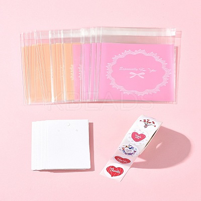 200Pcs Paper Earring Display Card CDIS-FS0001-15-1