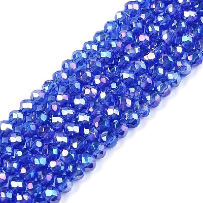 Electroplate Glass Beads Strands EGLA-A044-T2mm-B31-1