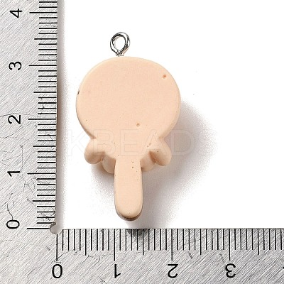 Opaque Resin Pendants RESI-K020-03D-1