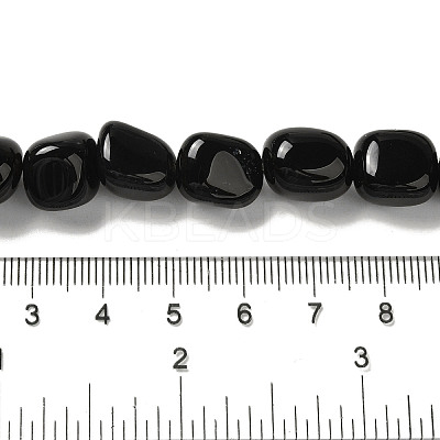 Natural Black Onyx(Dyed & Heated) Beads Strands G-NH0017-B06-02-1