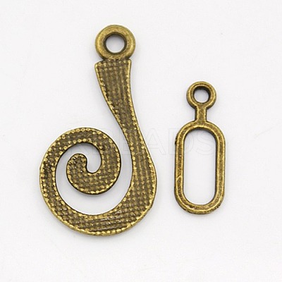 Alloy Hook and Eye Clasps PALLOY-DK-2008-AG-NF-1