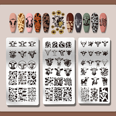 Stainless Steel DIY Nail Art Templates MRMJ-PH0002-96B-1