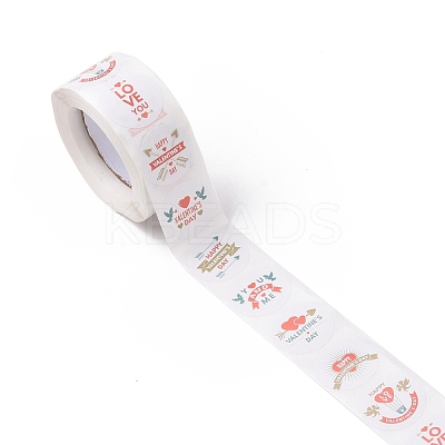 Valentine's Day Round Paper Stickers DIY-I107-05B-1