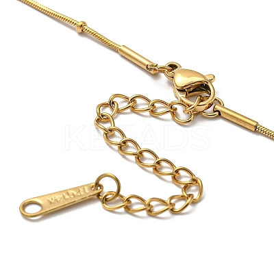 Ion Plating(IP) 304 Stainless Steel Rotatable Alexander Pendants Necklaces NJEW-K259-07G-1