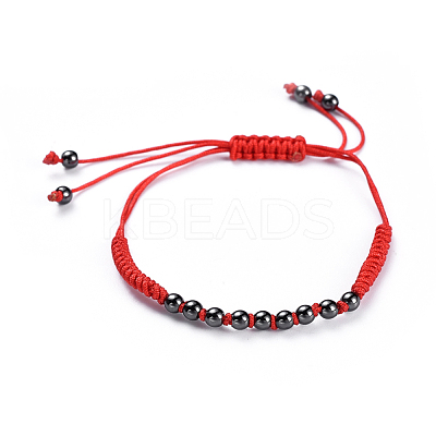 Adjustable Nylon Cord Braided Bead Bracelets BJEW-JB04426-01-1