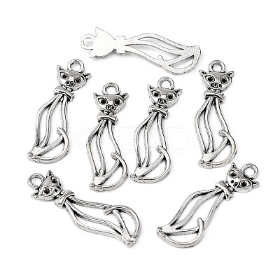 Tibetan Style Alloy Kitten Pendants LF10383Y-1