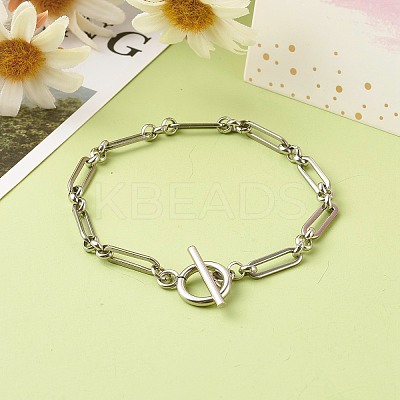 Non-Tarnish 304 Stainless Steel Figaro Chain Bracelets X-BJEW-JB06446-1