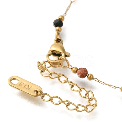 Ion Plating(IP) 304 Stainless Stell Necklaces NJEW-H037-03G-1