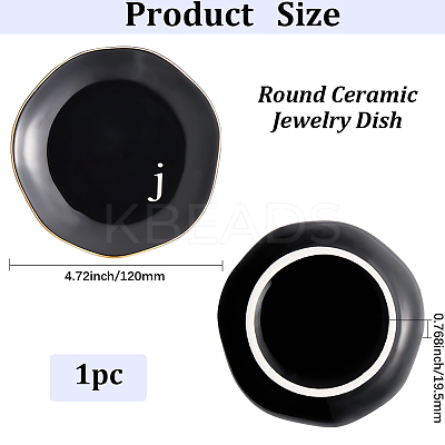 Round Ceramic Jewelry Dish AJEW-WH20067-015A-1