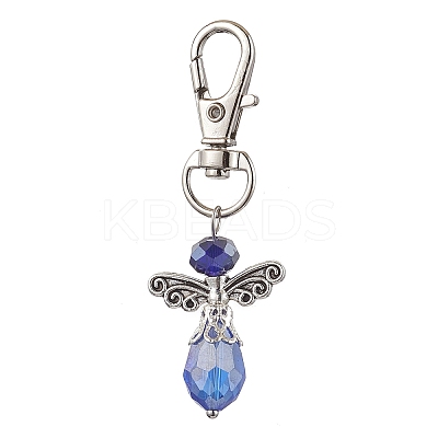 Angel Glass Pendant Decoration HJEW-JM02154-1