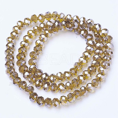 Electroplate Glass Beads Strands EGLA-A034-T4mm-A12-1