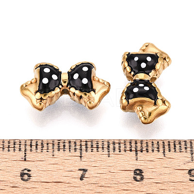 Ion Plating(IP) 304 Stainless Steel Enamel Beads STAS-N114-23C-G-1