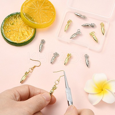 12Pcs 2 Colors Brass Pendants KK-CJ0003-78-1