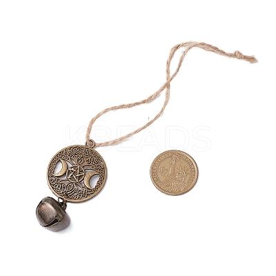 Iron Bell Pendant Decorations HJEW-JM02504-02-1