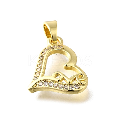 Brass Micro Pave Cubic Zirconia Pendants KK-Z102-16G-1