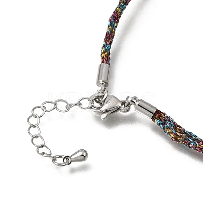3.5MM Polyester Metallic Cord Braided Cord Necklace Making FB-CBAA152-01P-12-1