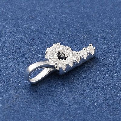 925 Sterling Silver with Cubic Zirconia Charms STER-Q004-01P-S-1