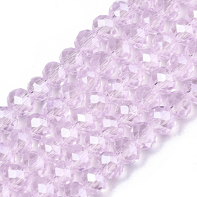 Electroplate Glass Beads Strands X-EGLA-A034-T6mm-A22-1