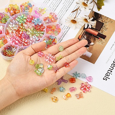 271Pcs 13 Style Transparent Acrylic Beads TACR-YW0001-26-1