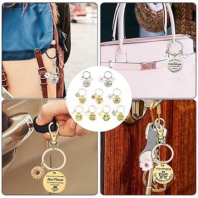 Alloy Enamel & 304 Stainless Steel Keychain KEYC-YW00094-01-1