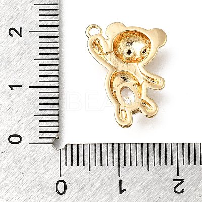 Brass Micro Pave Cubic Zirconia Pendants LS-KK-U061-24G-1