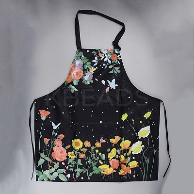 Flower Pattern Polyester Sleeveless Apron AJEW-WH20020-210B-1