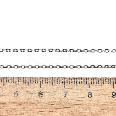 Tarnish Resistant Women Stainless Steel Cross Round Link Necklace Making X-NJEW-507L-7-1