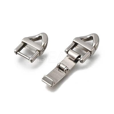 304 Stainless Steel Fold Over Clasps STAS-M119-05P-03-1
