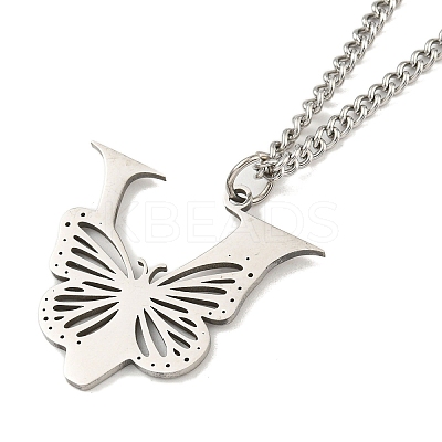201 Stainless Steel Necklaces NJEW-Q336-01V-P-1