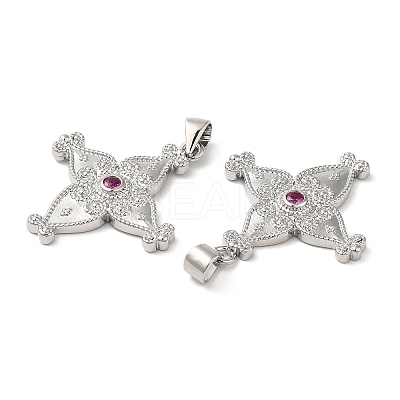 Brass Micro Pave Cubic Zirconia Pendants KK-M246-43P-1