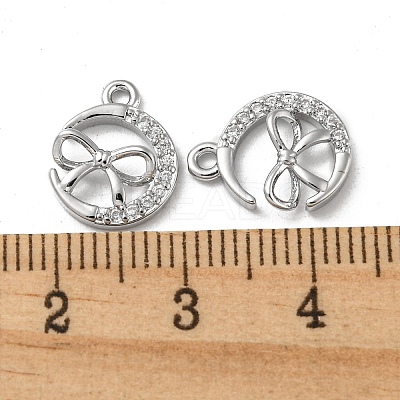 Brass Micro Pave Cubic Zirconia Charms KK-H460-58P-1