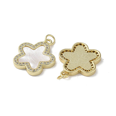 Brass Micro Pave Cubic Zirconia Pendants KK-G485-26D-G-1