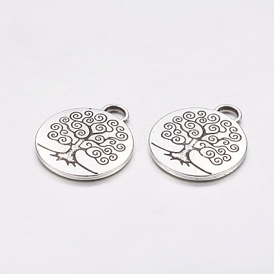 Tibetan Style Tree of Life Alloy Pendants LS-TIBEP-19040-AS-NR-1