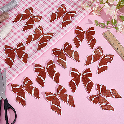 12Pcs Bowknot Embroidery Cloth Iron On/Sew On Patches DIY-HY0002-98-1